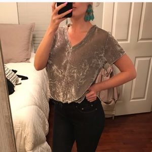 Cloth & Stone velvet tee